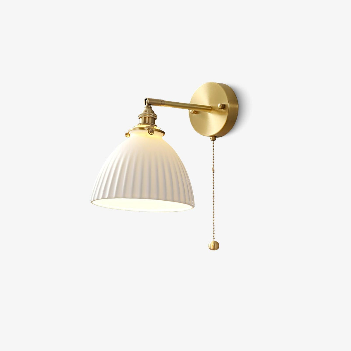 Oriiraria wandlamp Geplooid Keramiek messing