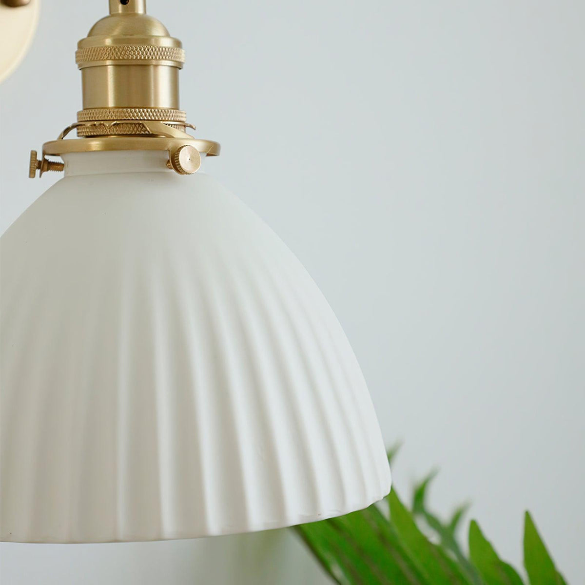 Oriiraria wandlamp Geplooid Keramiek messing