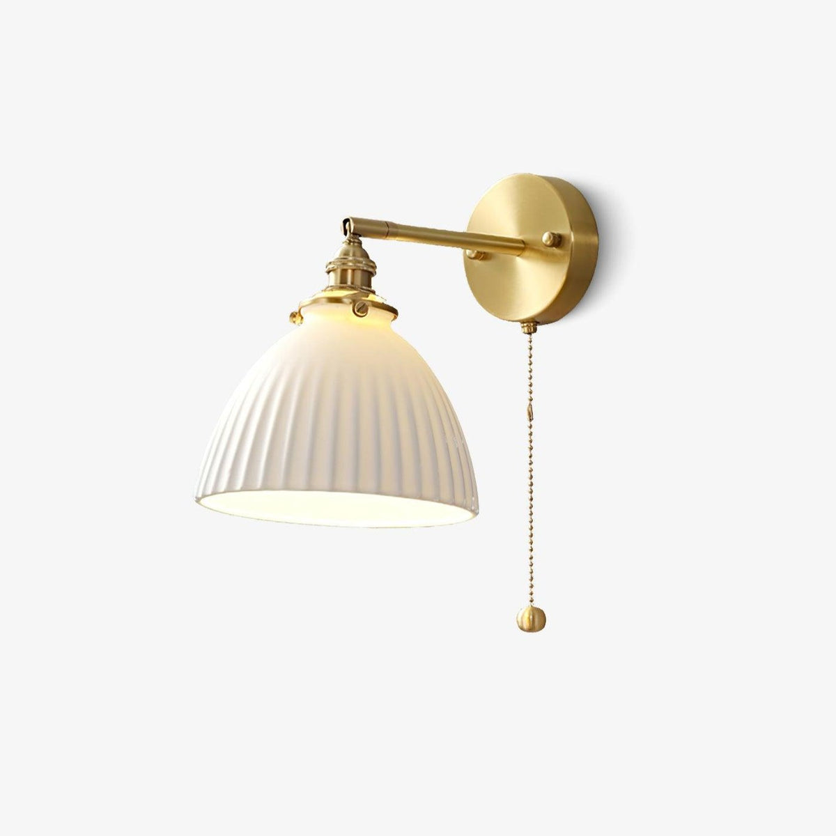 Oriiraria wandlamp Geplooid Keramiek messing