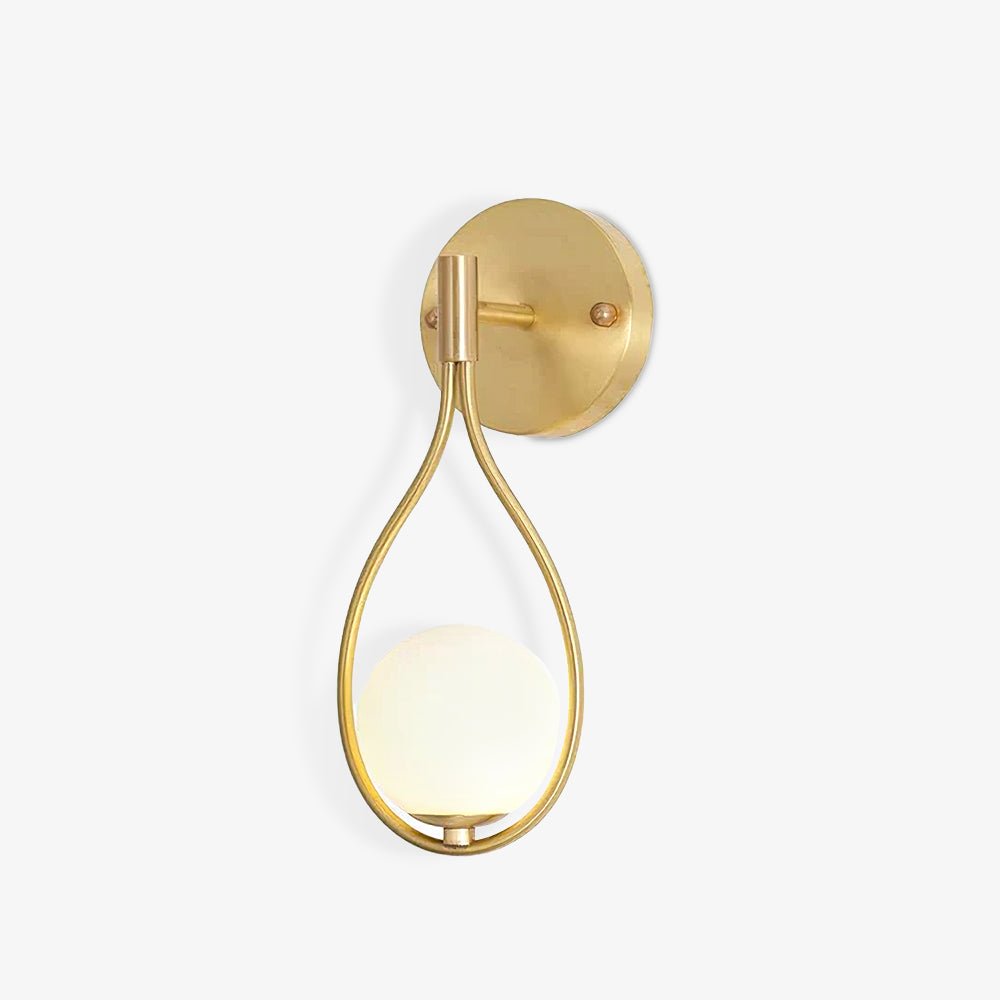 Eiralaya Moderne wandlamp van messing met glas in minimalistisch design