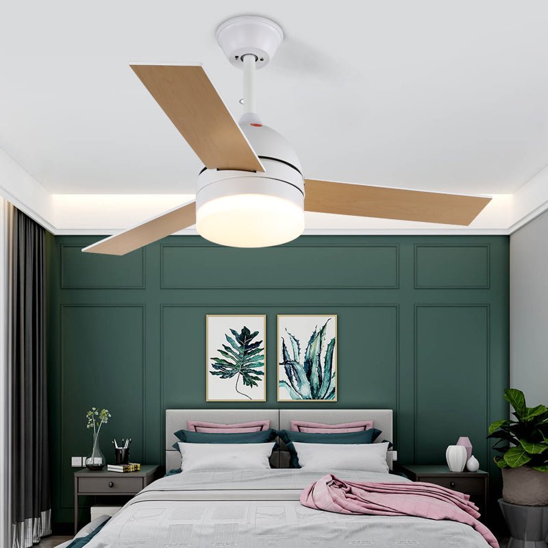 Selena Minimalistische plafondventilator met verlichting van walnoothout