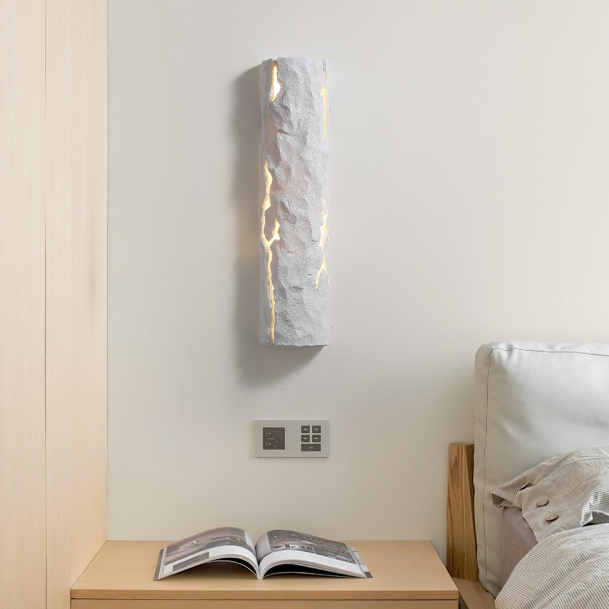 Pravl wandlamp Bark Texture Rustiek