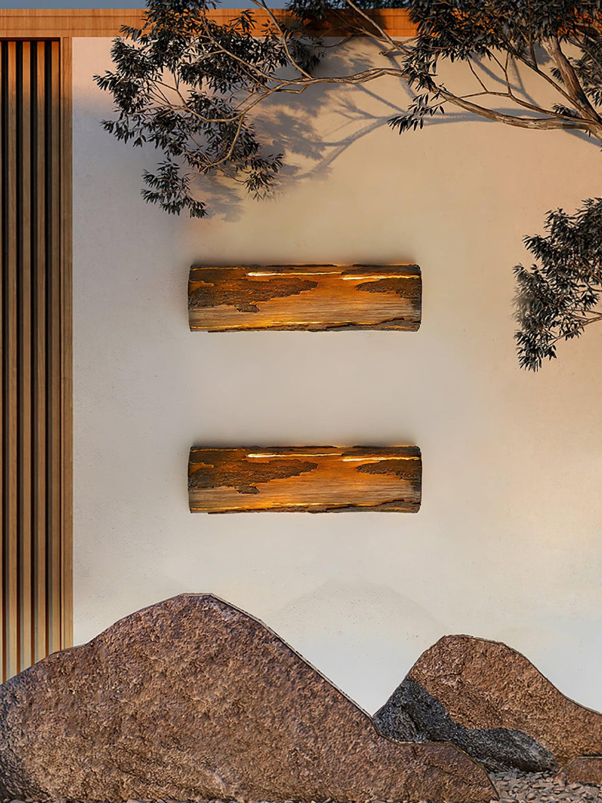 Pravl wandlamp Bark Texture Rustiek