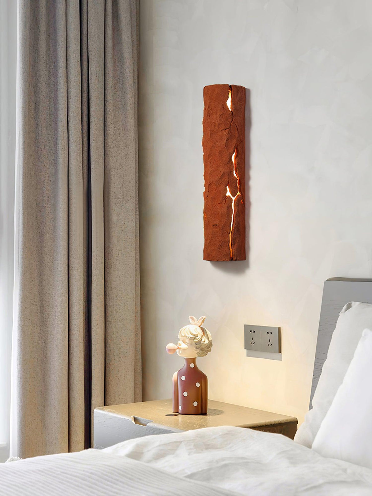 Pravl wandlamp Bark Texture Rustiek