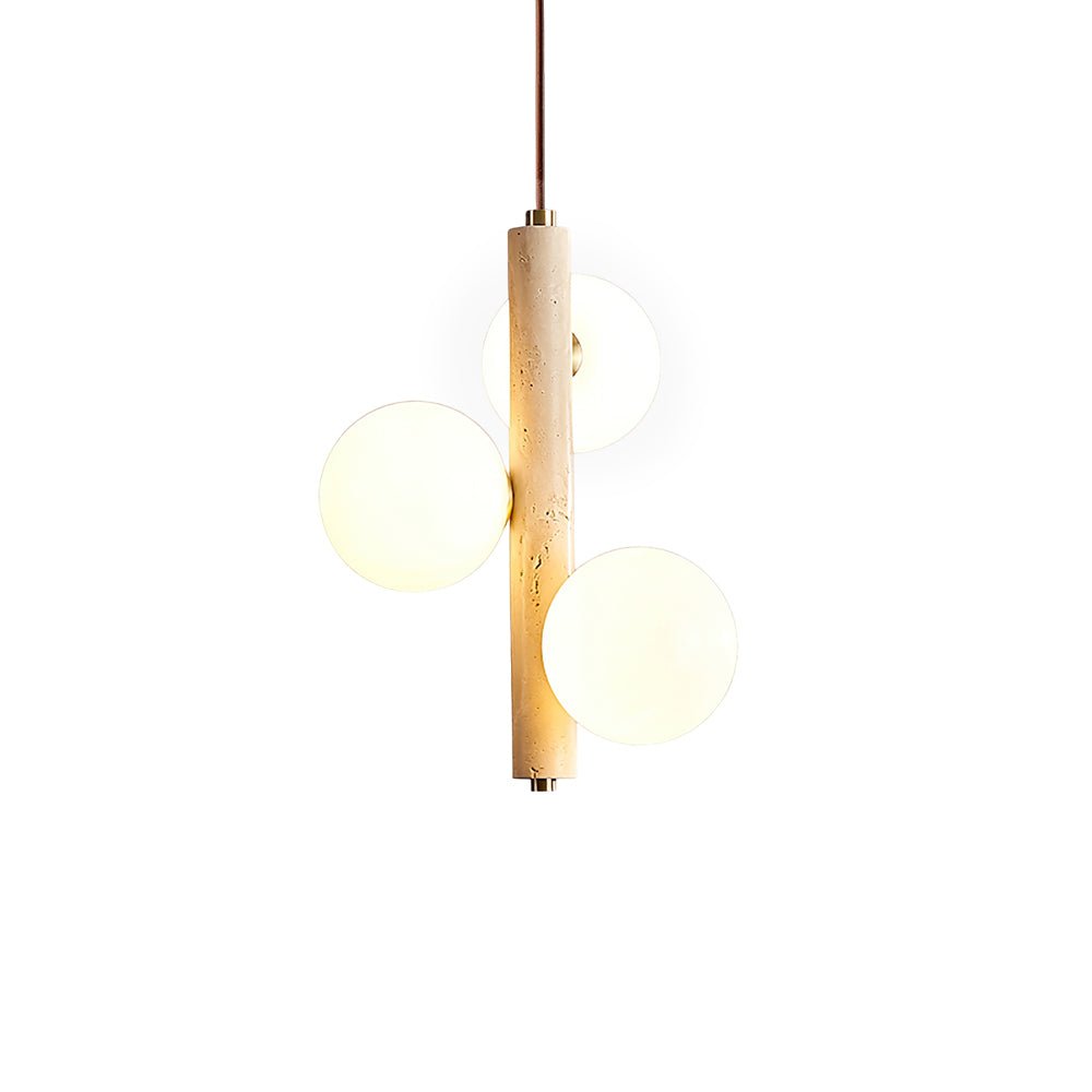Aursorel Multi-bollen travertin hanglamp