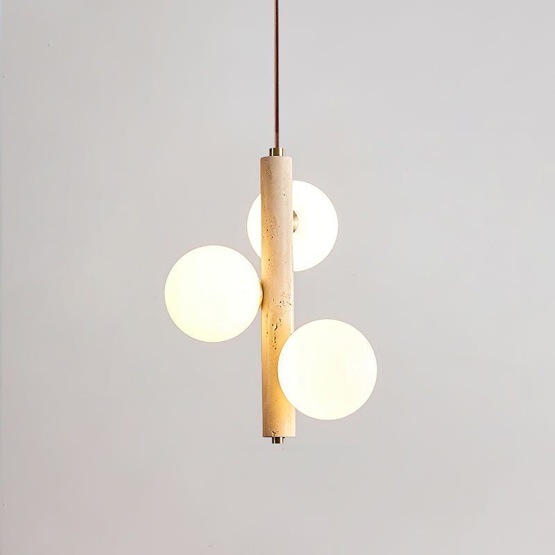 Aursorel Multi-bollen travertin hanglamp