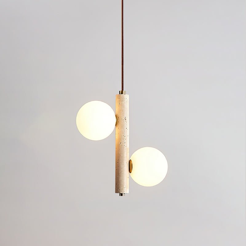 Aursorel Multi-bollen travertin hanglamp