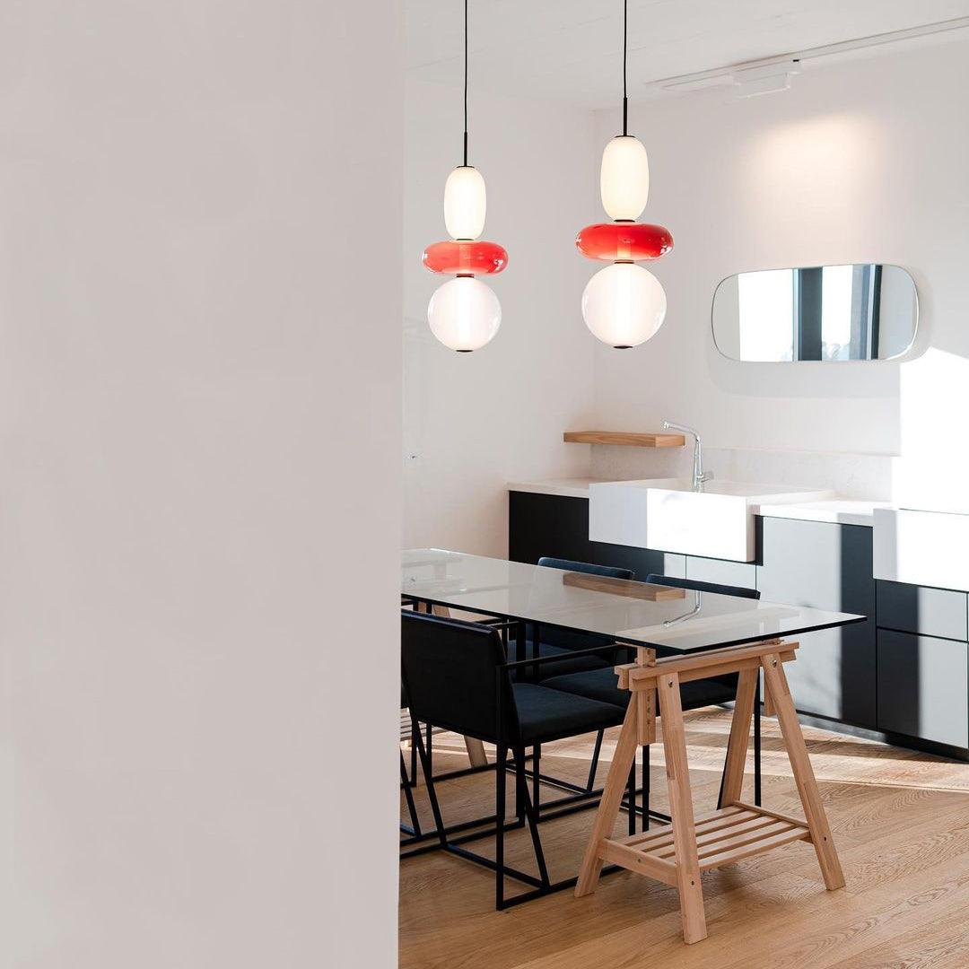 Daelen hanglamp van glas en acryl