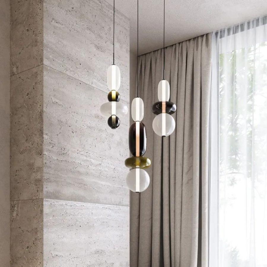 Daelen hanglamp van glas en acryl