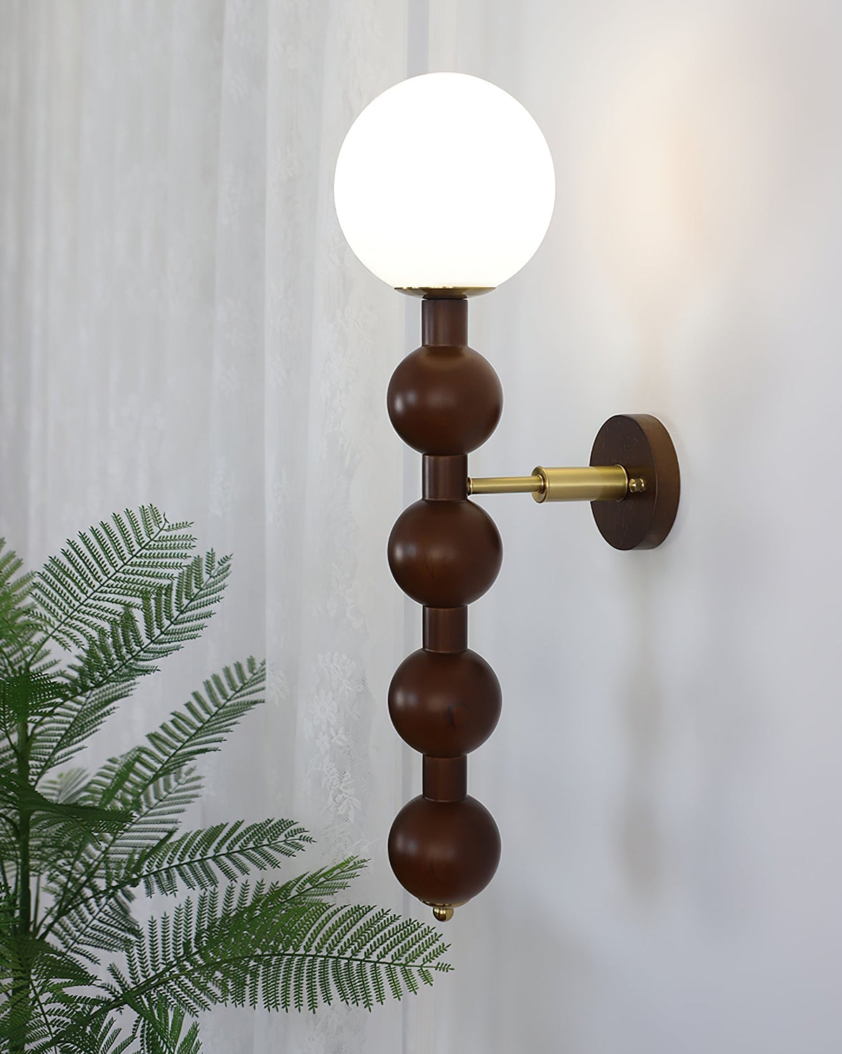 Olaeia moderne minimalistische wandlamp met bubbly houten glas