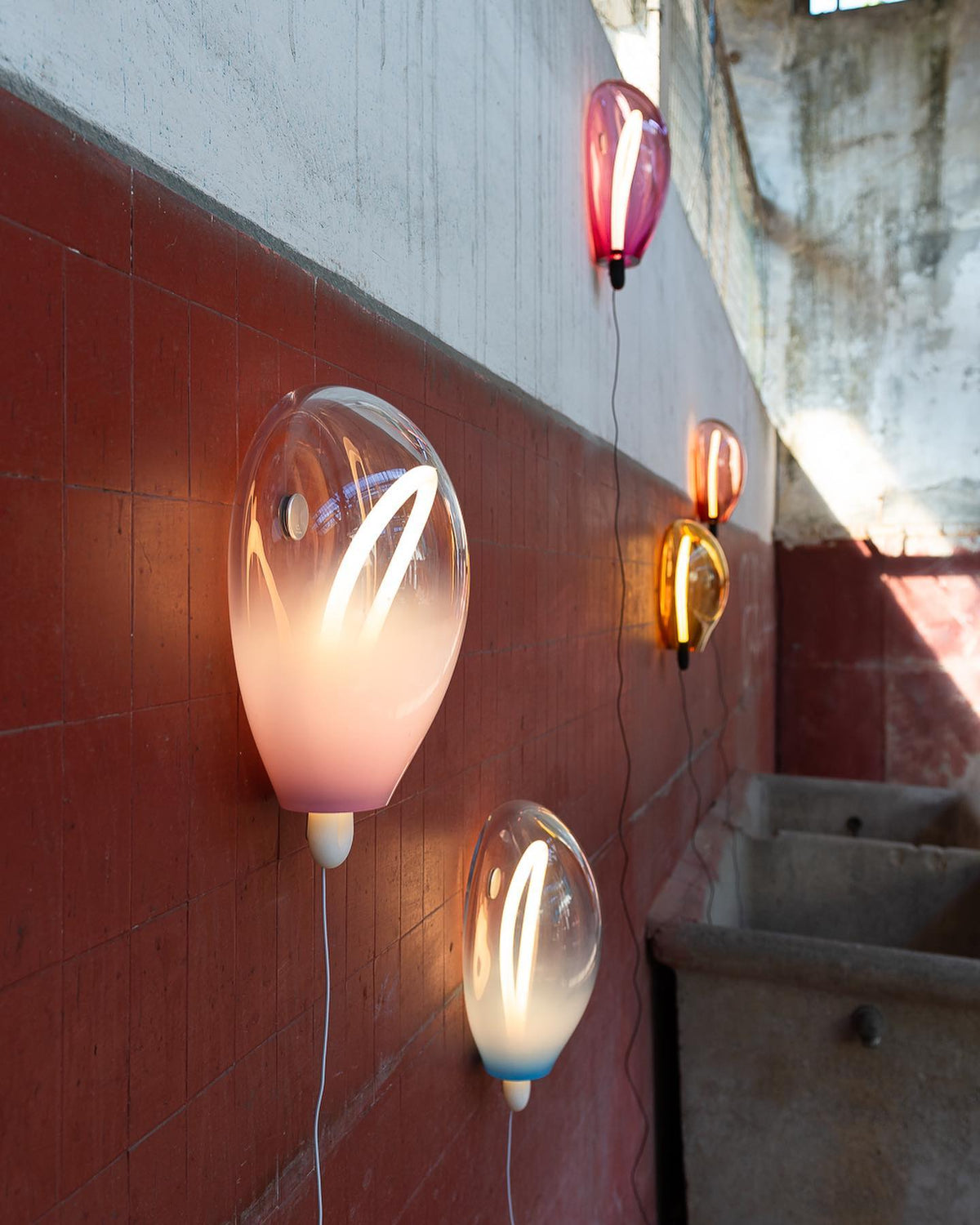 Lysolila Premium Noordse kunst glas wandlamp