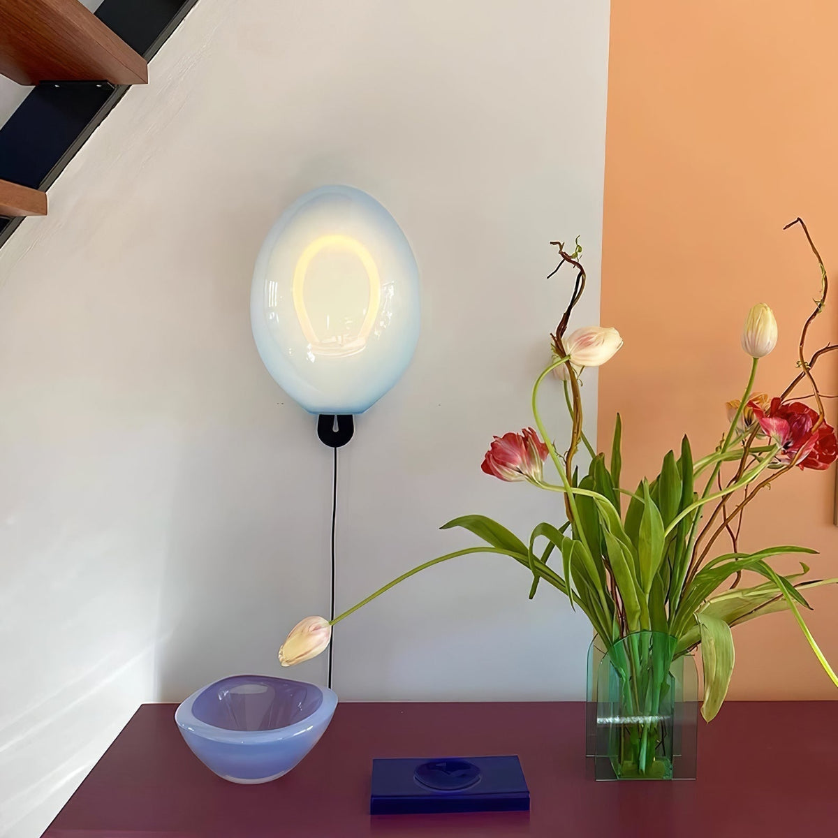 Lysolila Premium Noordse kunst glas wandlamp