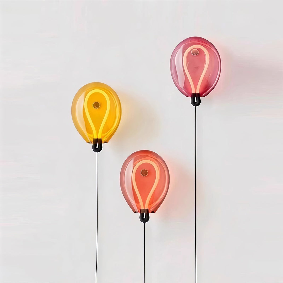 Lysolila Premium Noordse kunst glas wandlamp