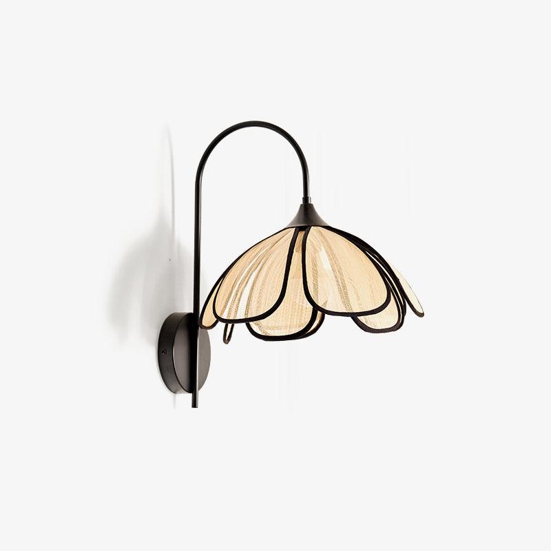 Ivsiliel wandlamp met Natuurlijke Verbrande Bloemblaadjes
