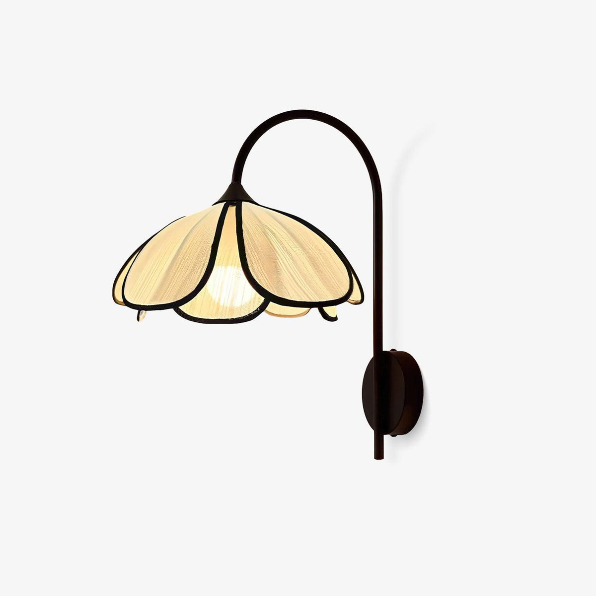Ivsiliel wandlamp met Natuurlijke Verbrande Bloemblaadjes