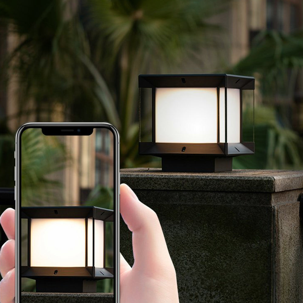 Riley Modern Retro LED Buitenlamp Zwart Goud Metaal Glas Buiten