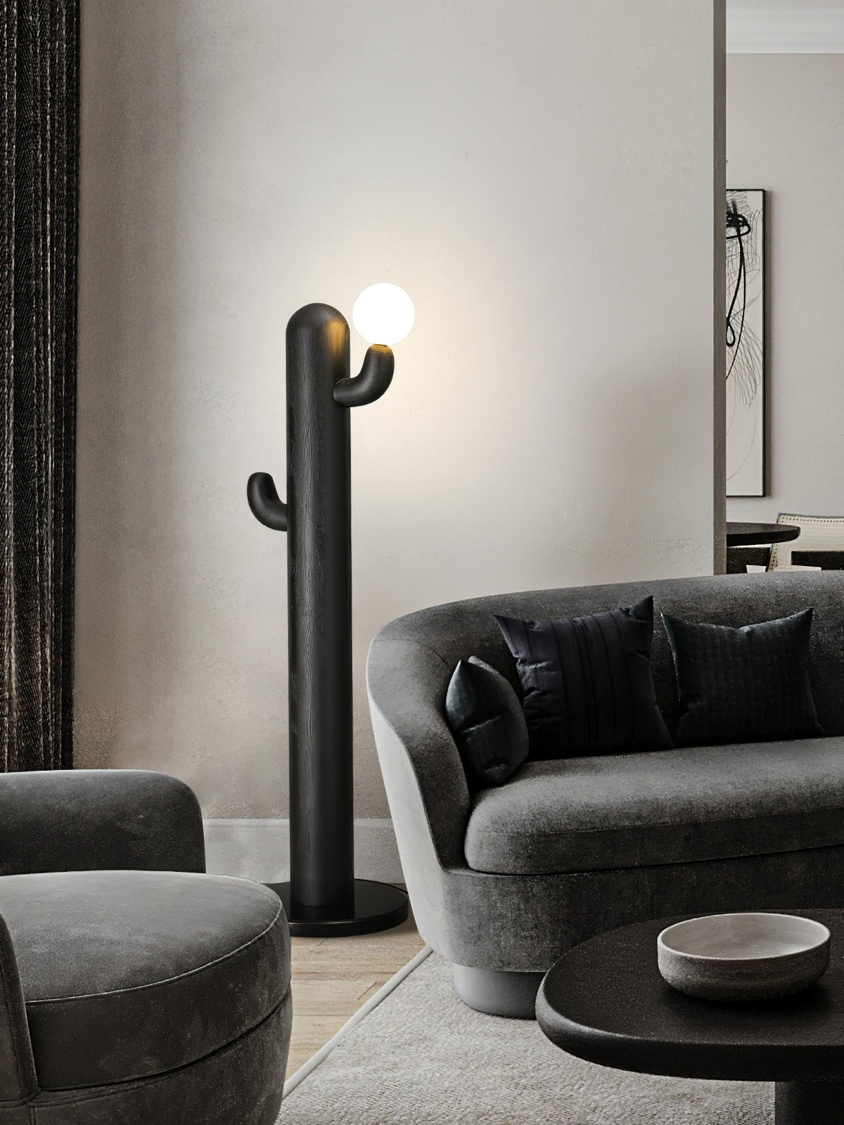 Blaze Cactus Houten vloerlamp