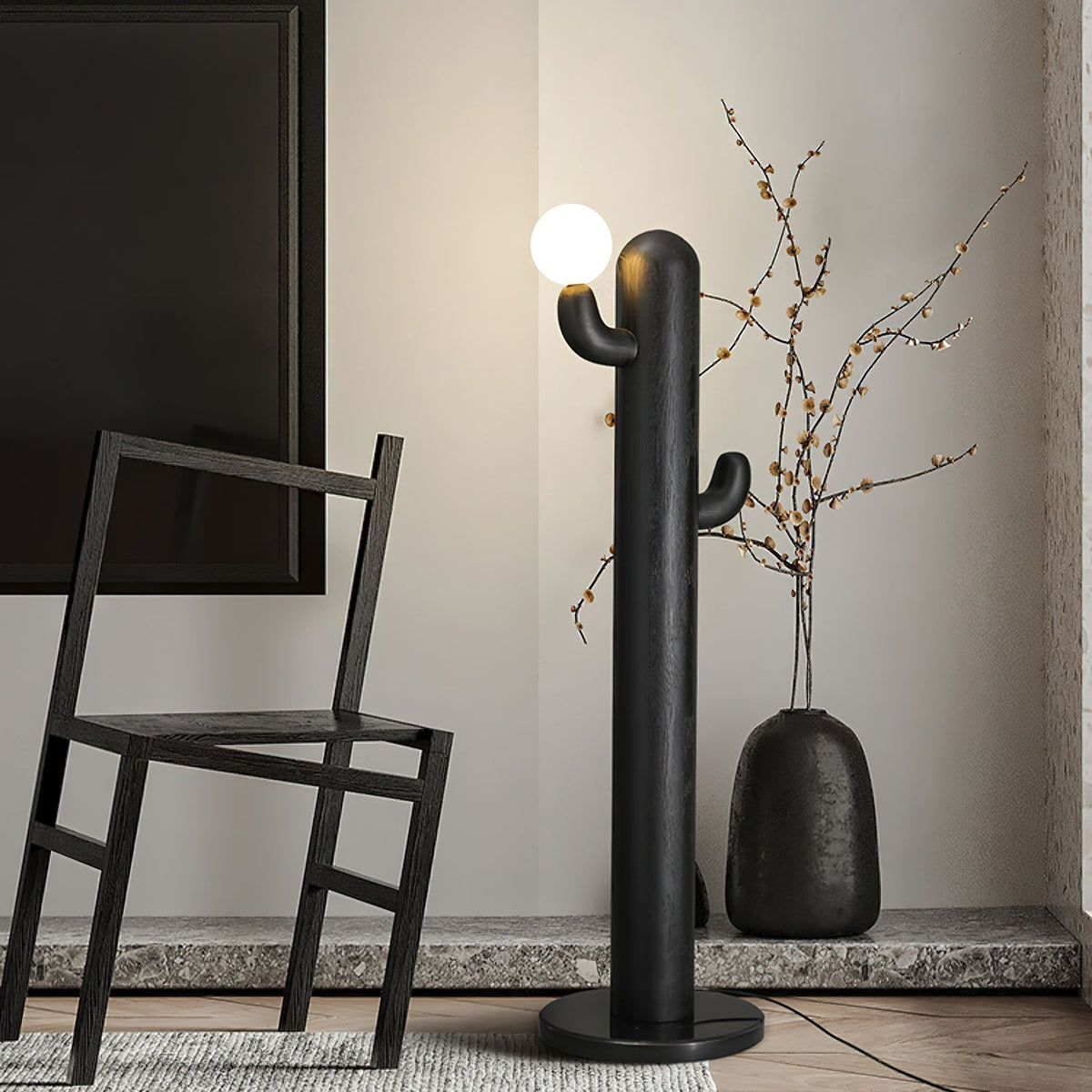 Blaze Cactus Houten vloerlamp