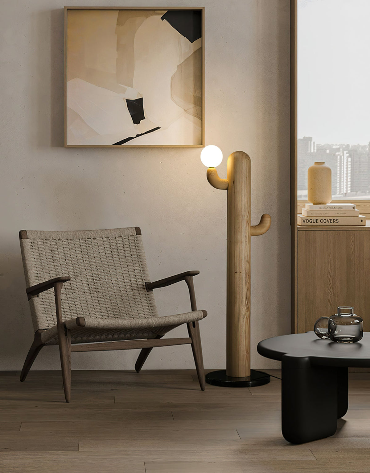 Blaze Cactus Houten vloerlamp