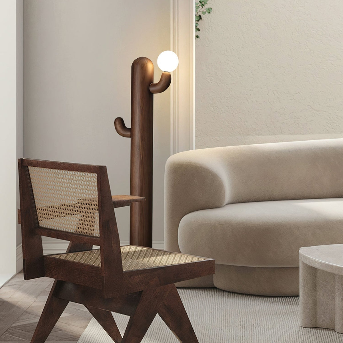 Blaze Cactus Houten vloerlamp