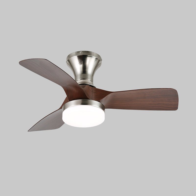 Mirella Silver hout plafondventilator met verlichting