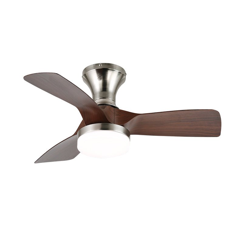 Mirella Silver hout plafondventilator met verlichting