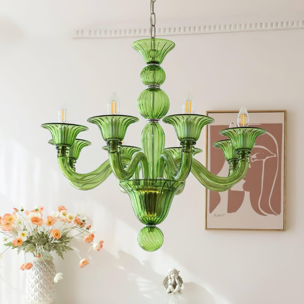 Vase kroonluchter Murano-glas exotisch