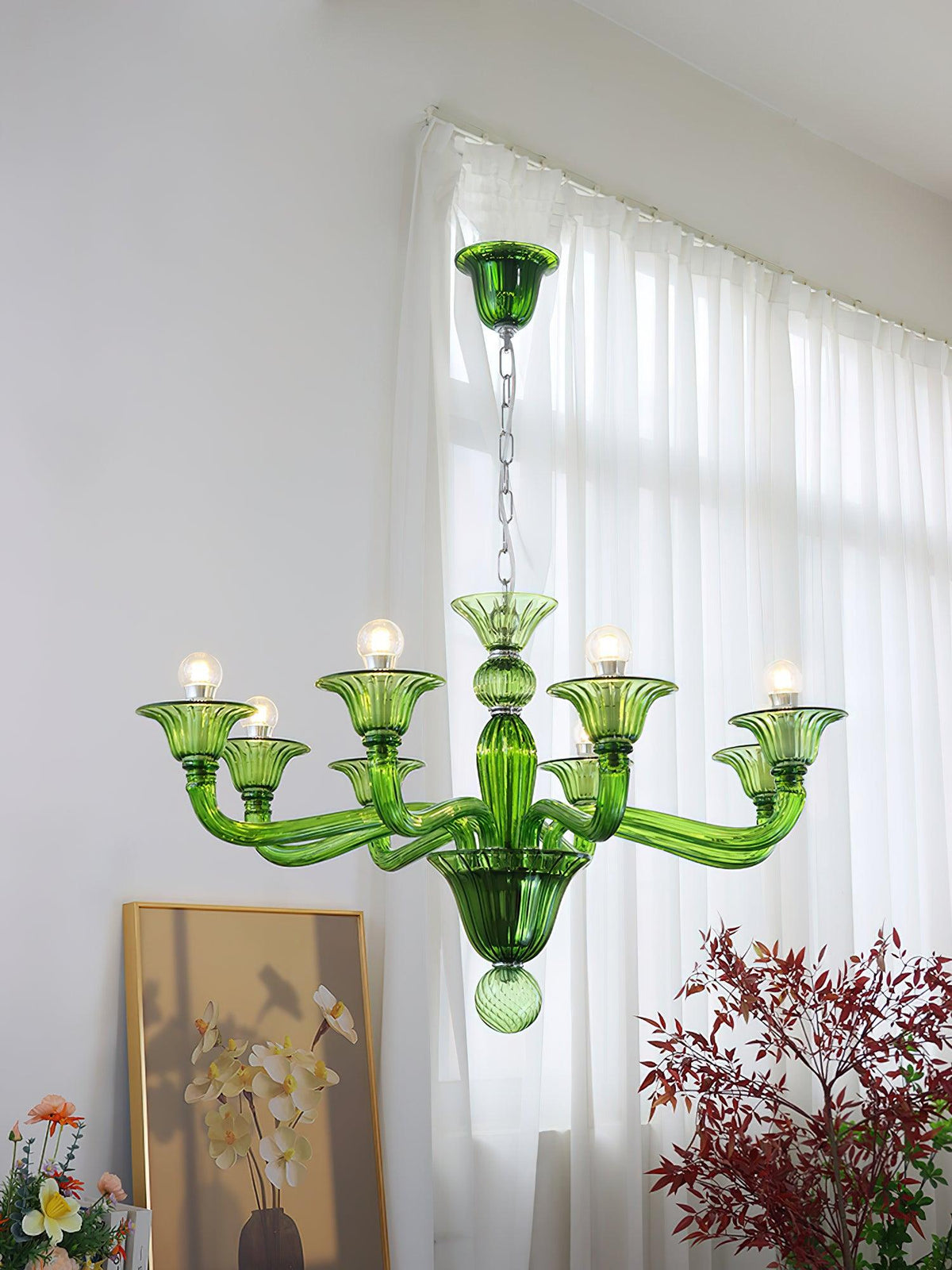 Vase kroonluchter Murano-glas exotisch