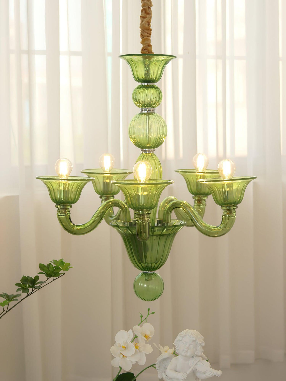 Vase kroonluchter Murano-glas exotisch