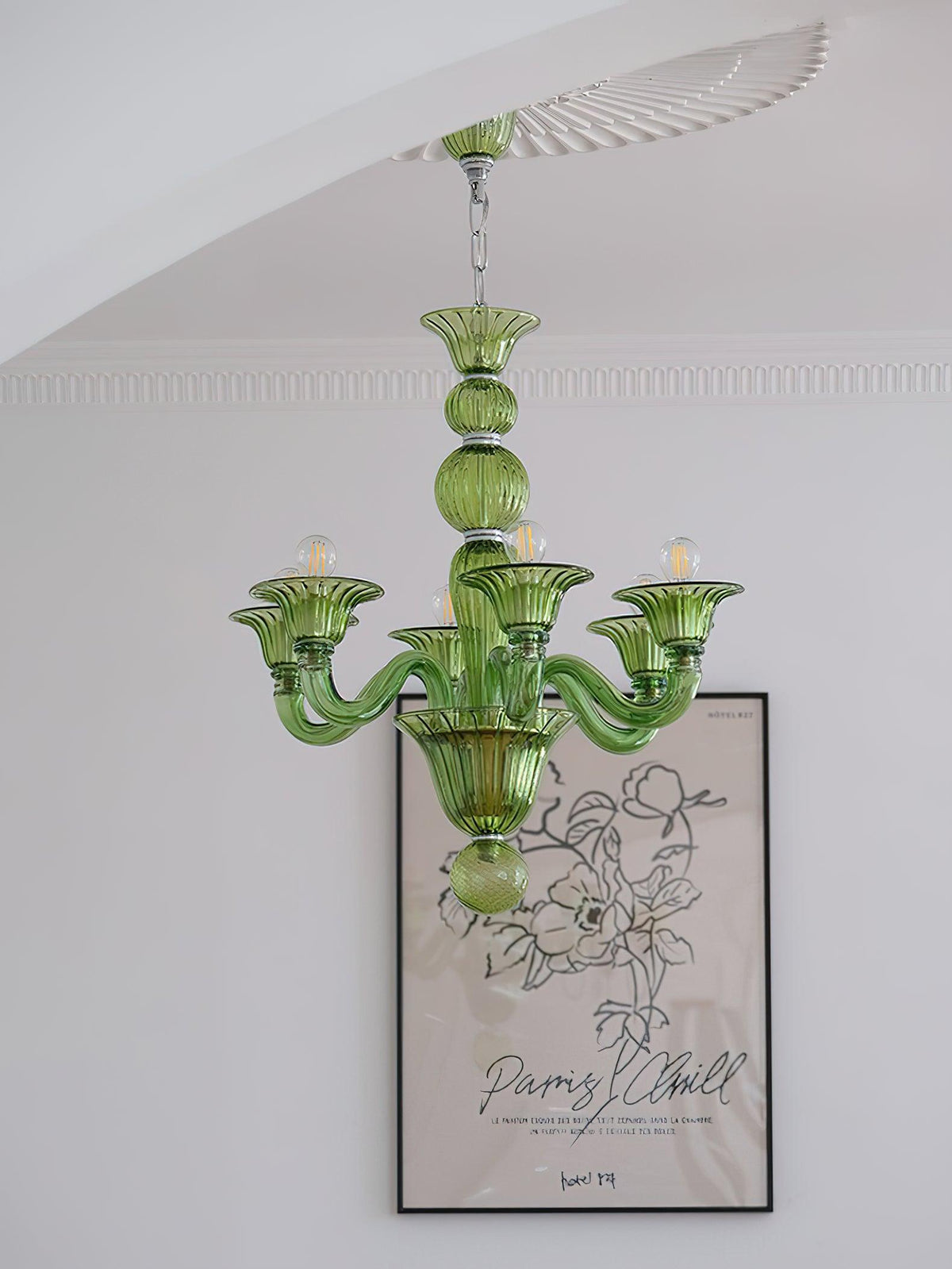 Vase kroonluchter Murano-glas exotisch