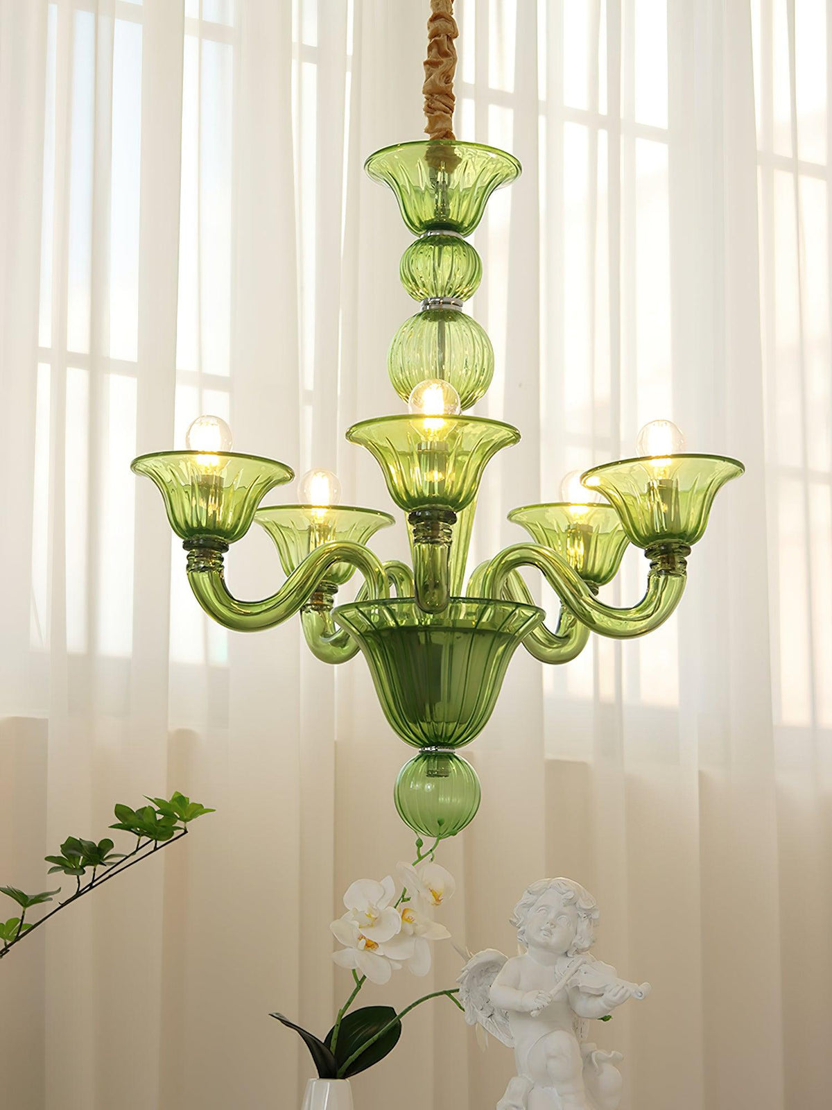 Vase kroonluchter Murano-glas exotisch