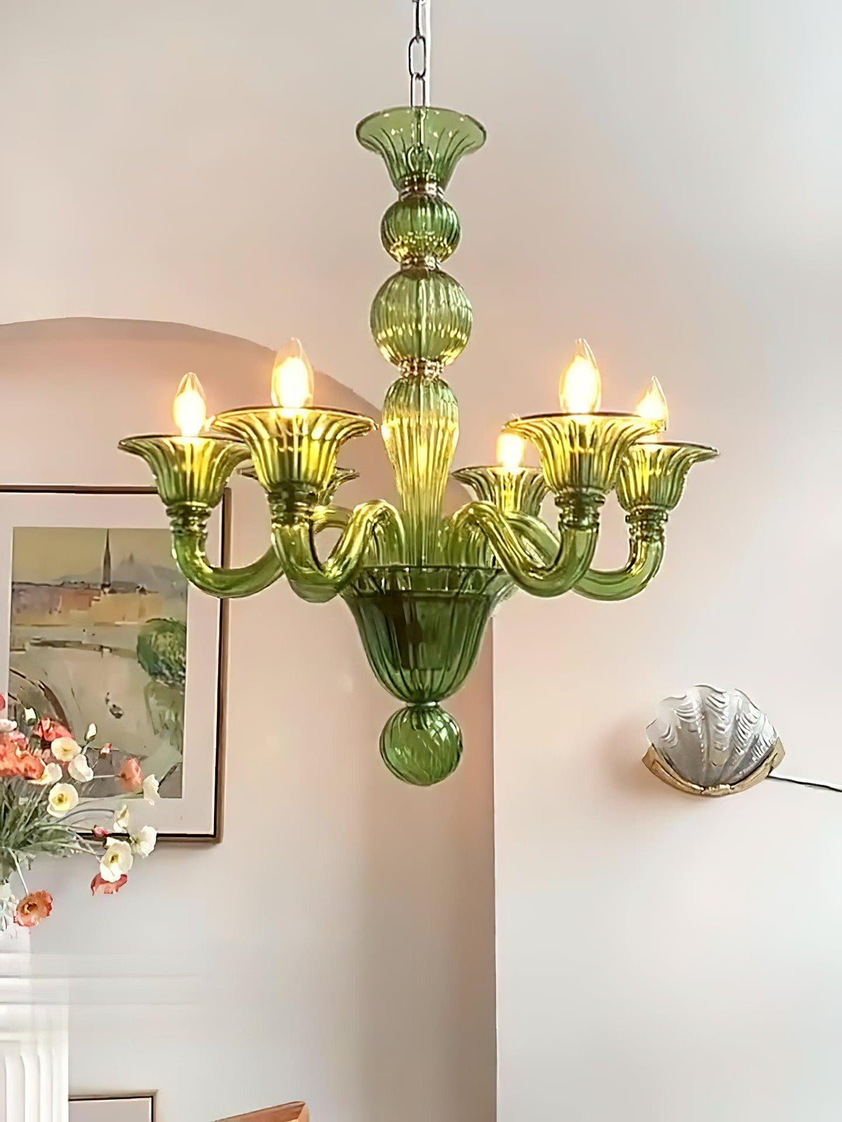 Vase kroonluchter Murano-glas exotisch