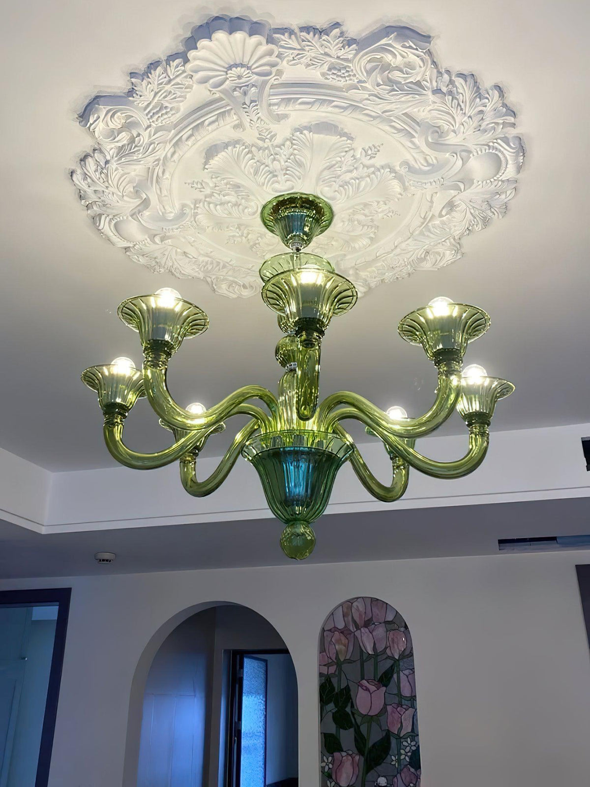 Vase kroonluchter Murano-glas exotisch