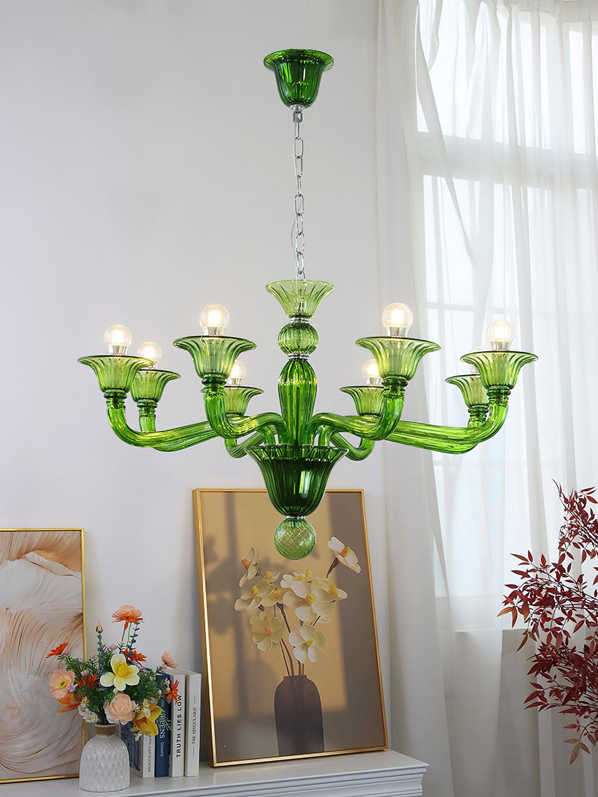 Vase kroonluchter Murano-glas exotisch