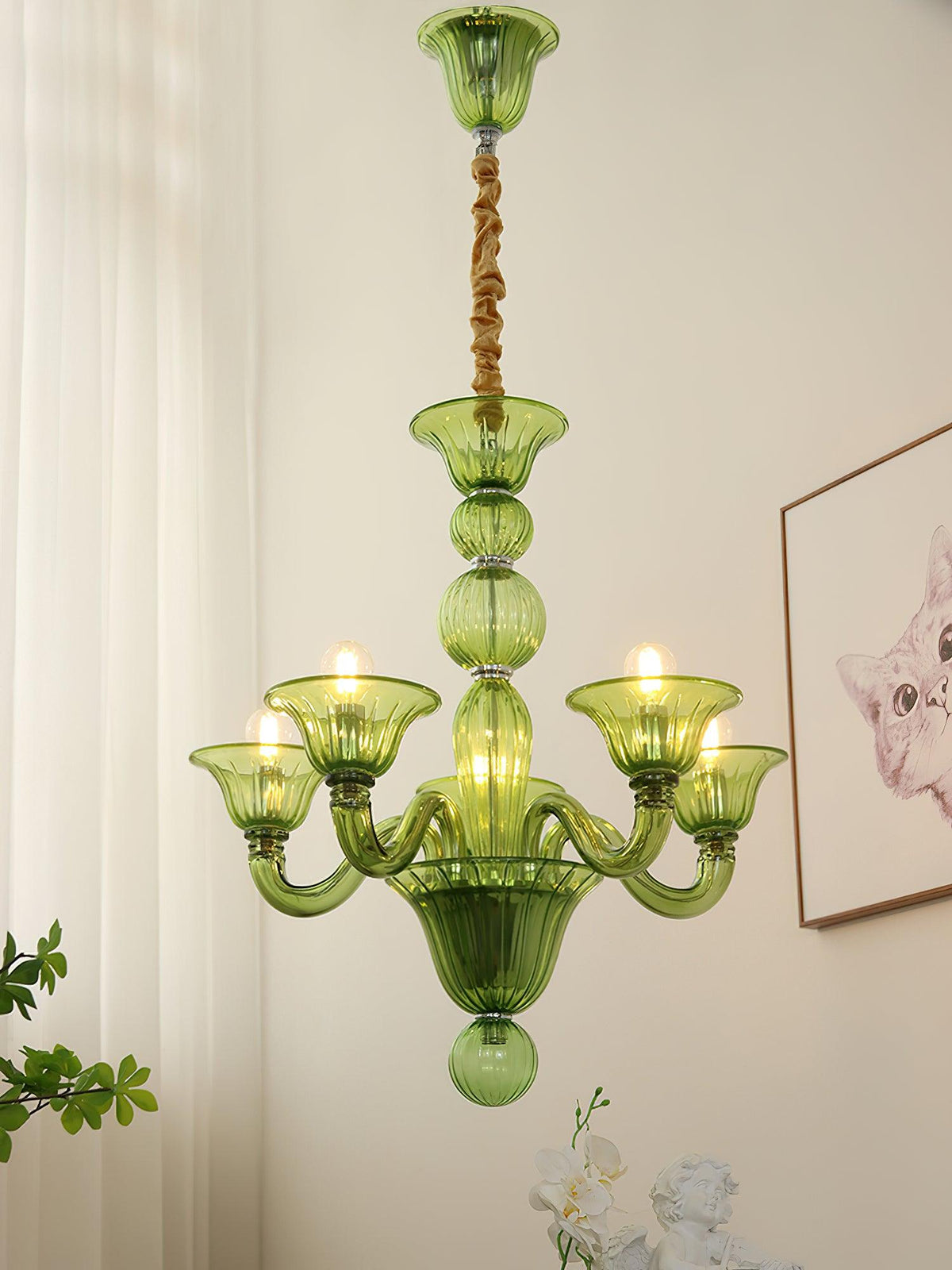Vase kroonluchter Murano-glas exotisch