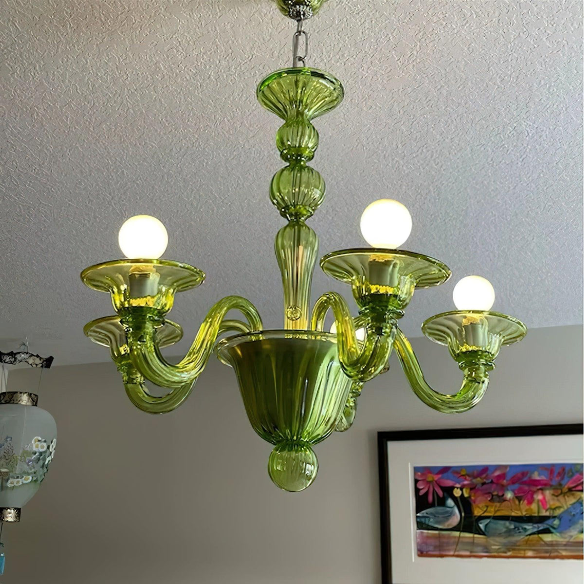 Vase kroonluchter Murano-glas exotisch