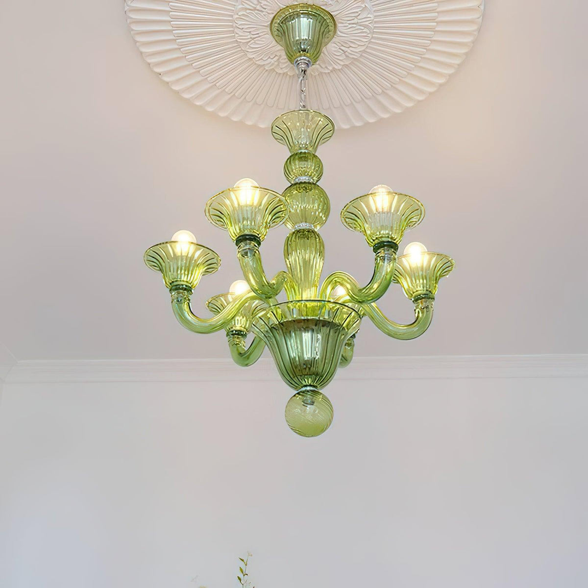 Vase kroonluchter Murano-glas exotisch
