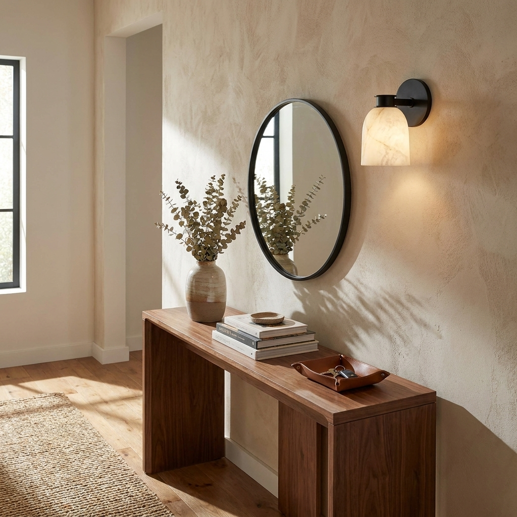 Quenstone Albasten wandlamp