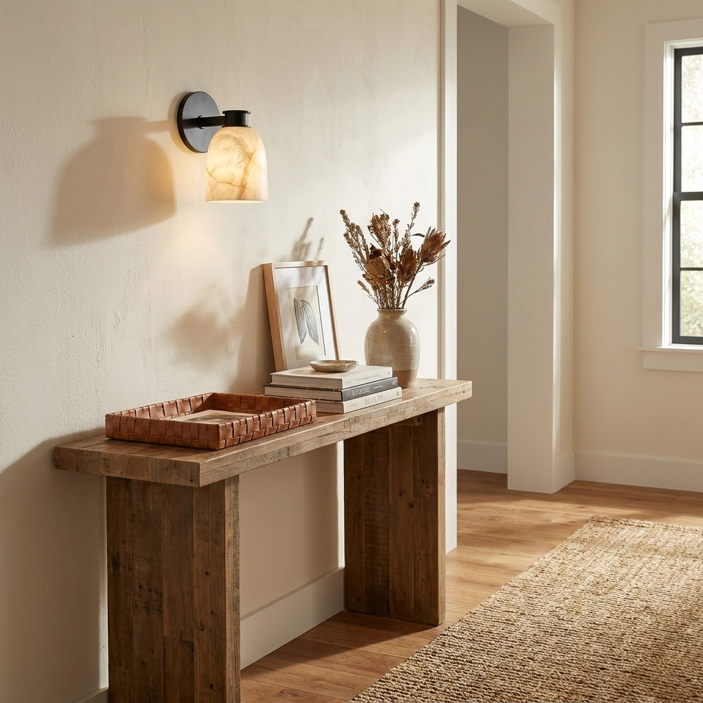 Quenstone Albasten wandlamp