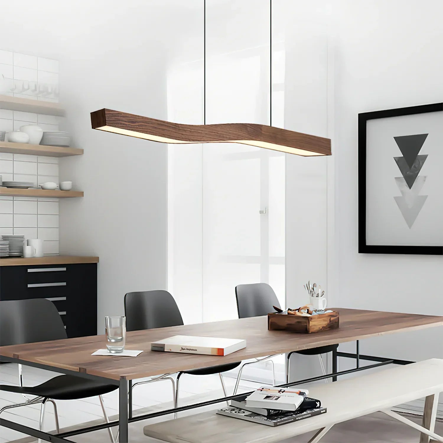 Ozawa Metaal Acryl Donker Hout Hanglampen Eetkamer Slaapkamer