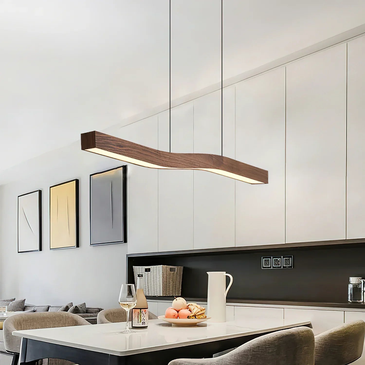 Ozawa Metaal Acryl Donker Hout Hanglampen Eetkamer Slaapkamer