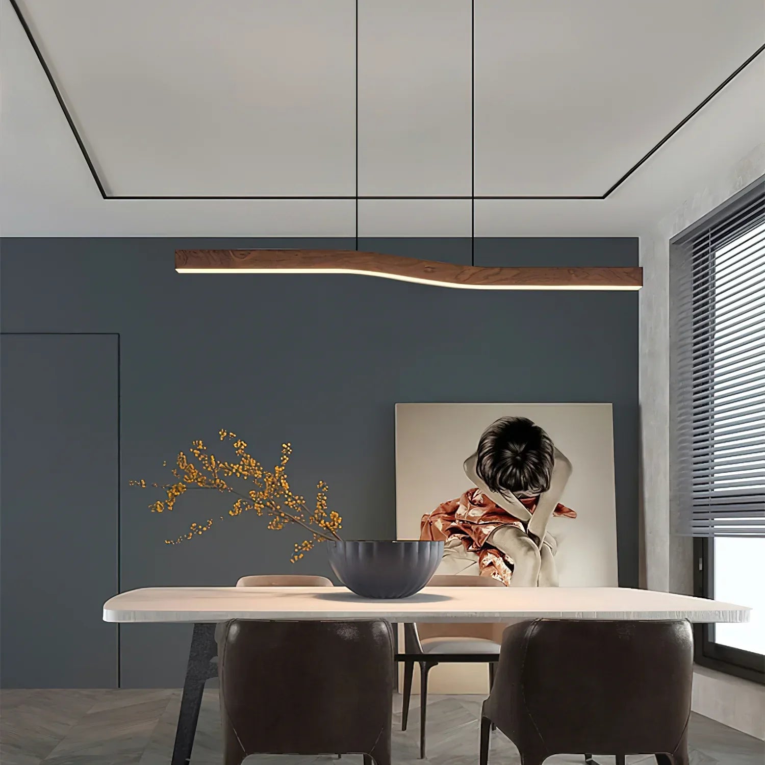 Ozawa Metaal Acryl Donker Hout Hanglampen Eetkamer Slaapkamer