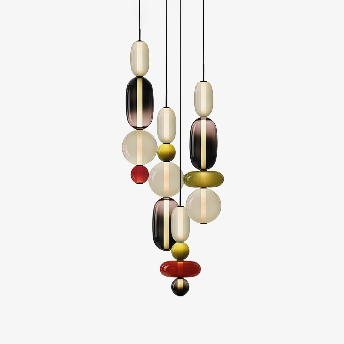 Daelen hanglamp van glas en acryl