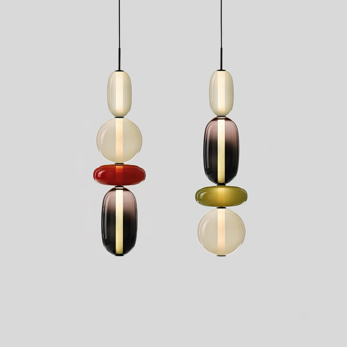 Daelen hanglamp van glas en acryl