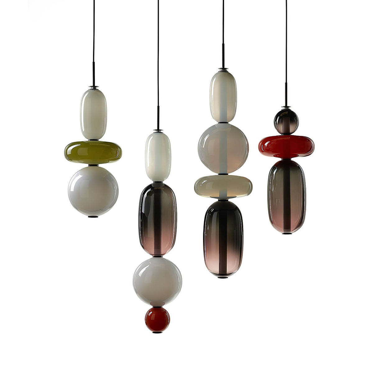 Daelen hanglamp van glas en acryl