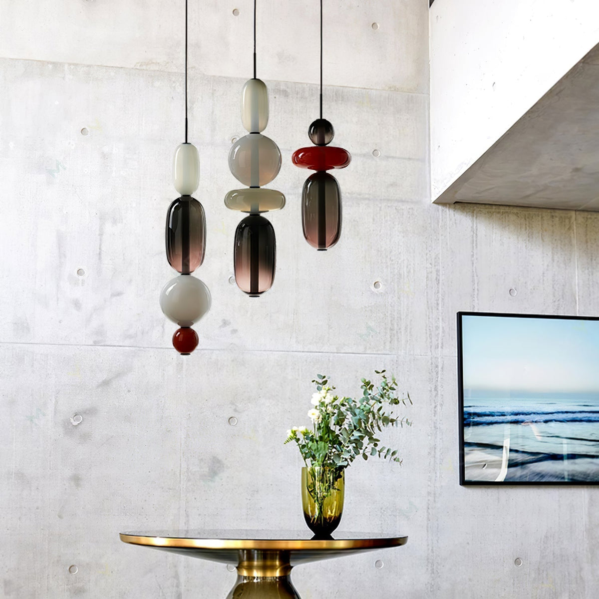 Daelen hanglamp van glas en acryl