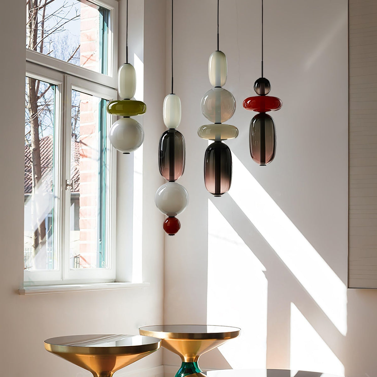 Daelen hanglamp van glas en acryl