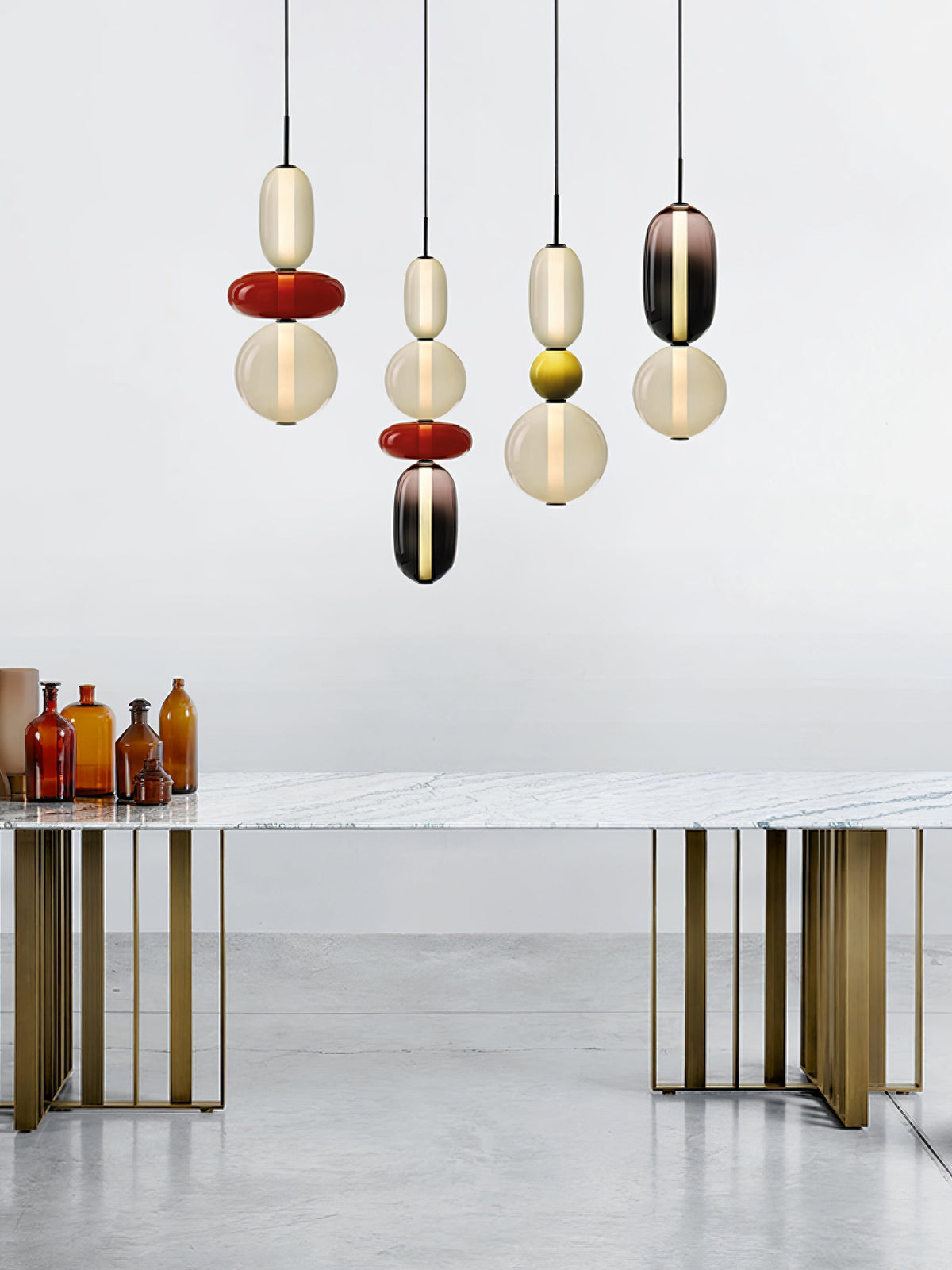 Daelen hanglamp van glas en acryl