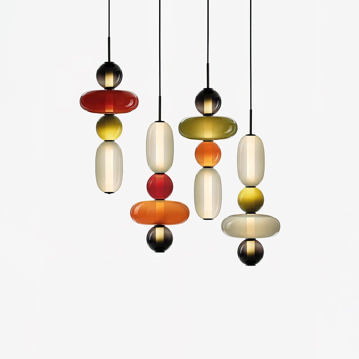 Daelen hanglamp van glas en acryl