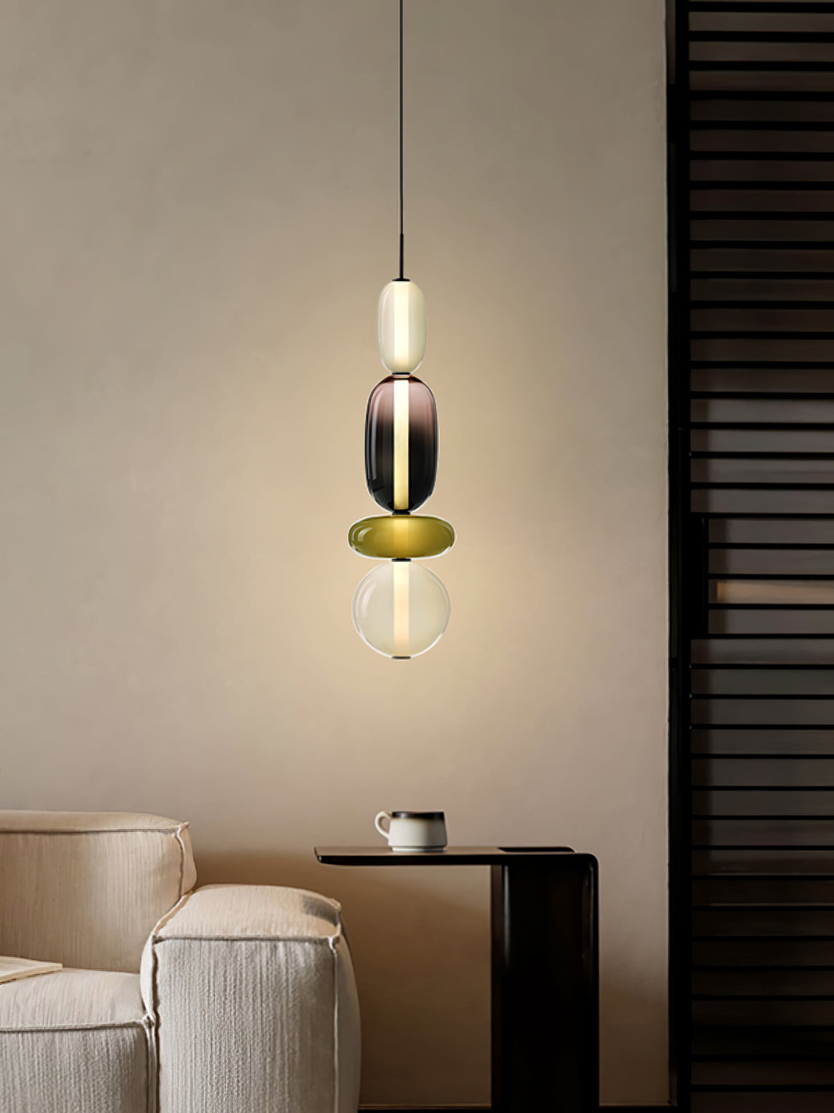 Daelen hanglamp van glas en acryl